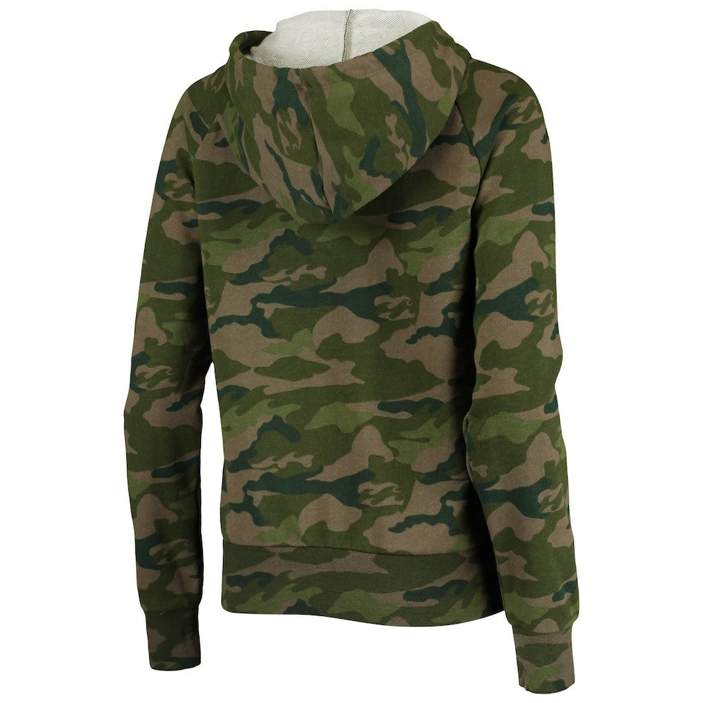 Los Angeles Rams New Era Women's Raglan Full-Zip Hoodie Camo