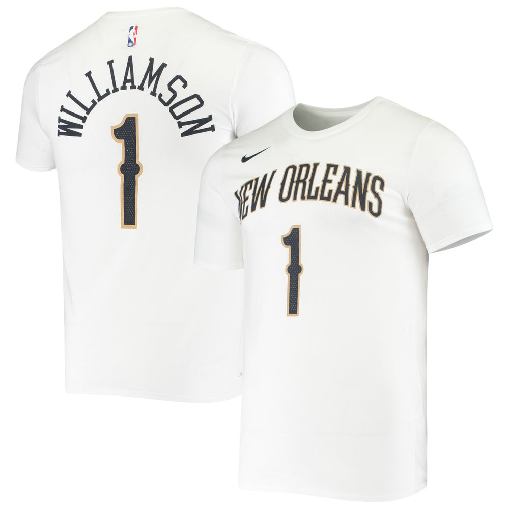 Zion Williamson New Orleans Pelicans Name & Number Performance T-Shirt White