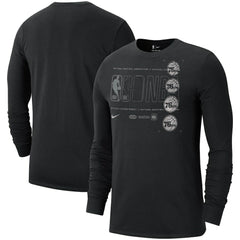 Philadelphia 76ers Courtside Chrome Long Sleeve T-Shirt Black