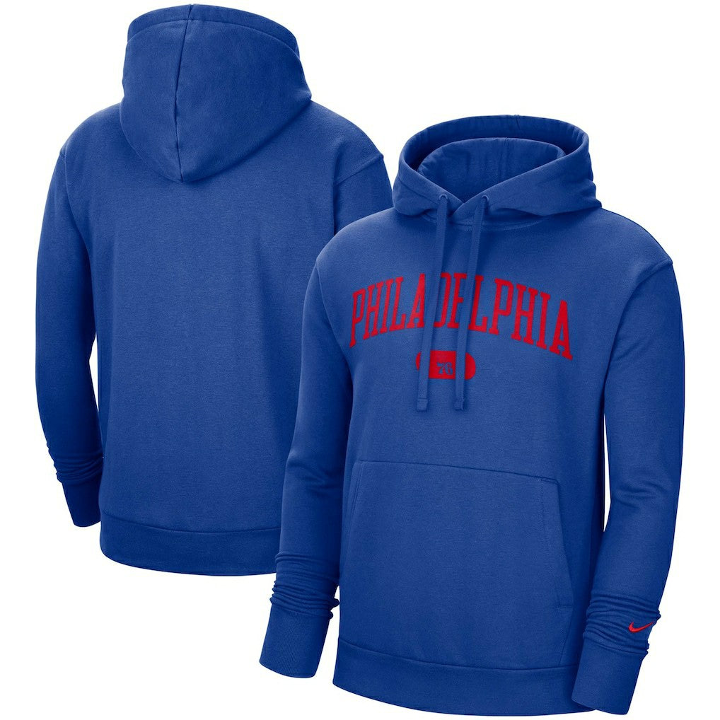Philadelphia 76ers Heritage Essential Pullover Hoodie Royal