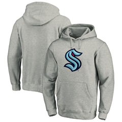 NHL Seattle Kraken Fanatics Big & Tall Primary Logo Pullover Hoodie - Heather Gray