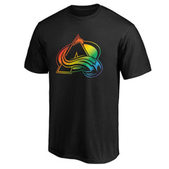 NHL Colorado Avalanche Team Pride Logo T-Shirt - Black