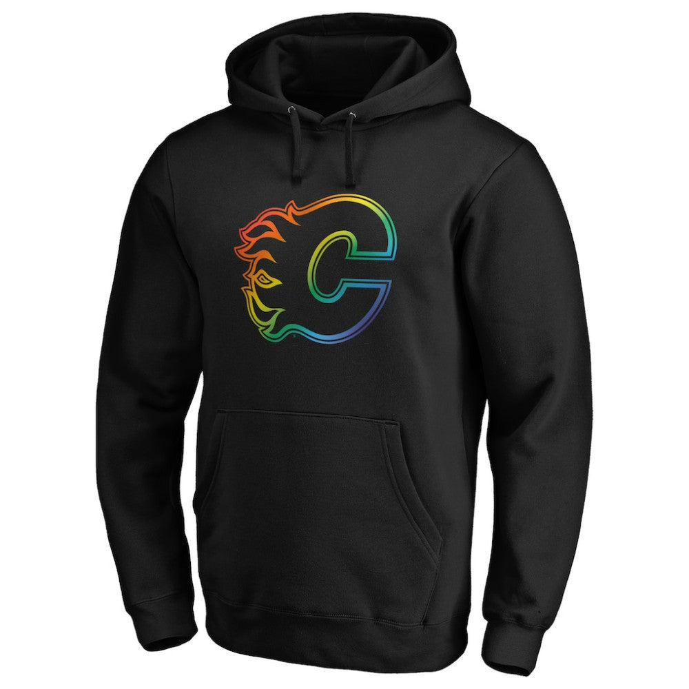 NHL Calgary Flames Team Pride Logo Pullover Hoodie - Black