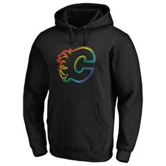NHL Calgary Flames Team Pride Logo Pullover Hoodie - Black