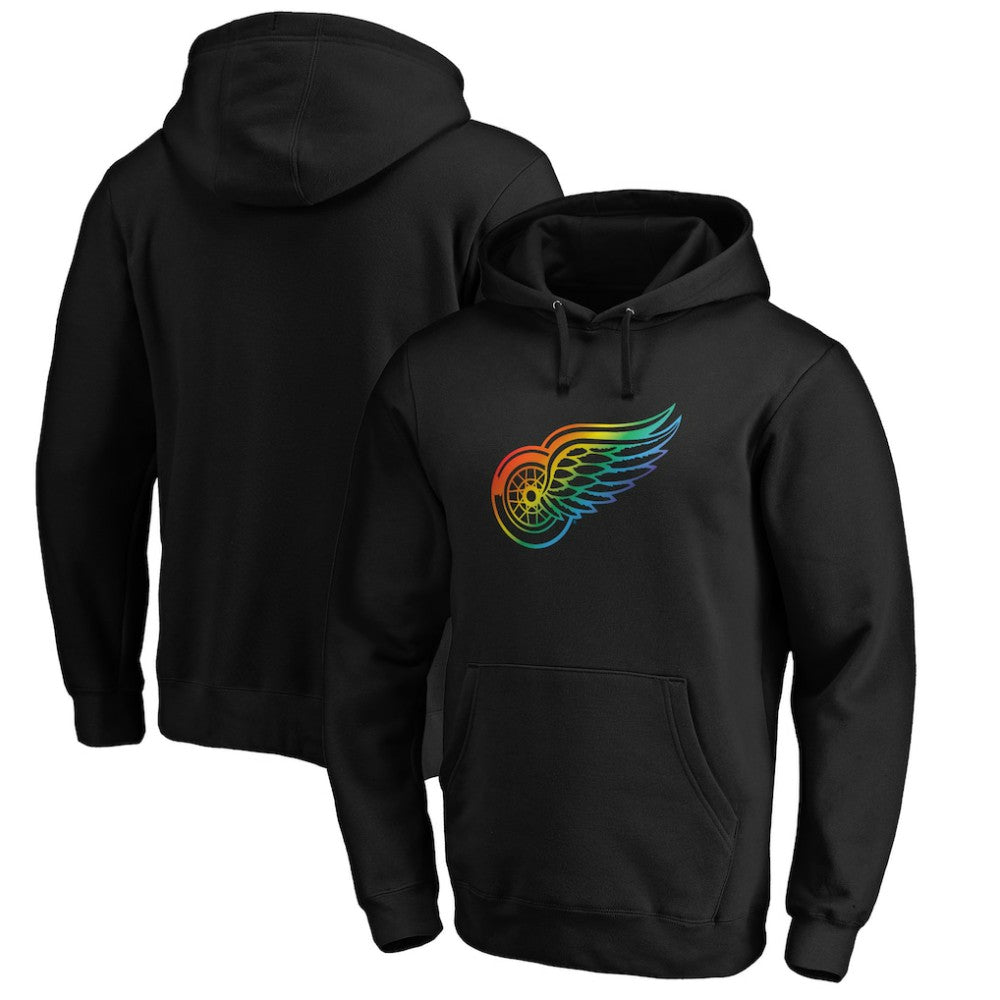 NHL Detroit Red Wings Team Pride Logo Pullover Hoodie - Black