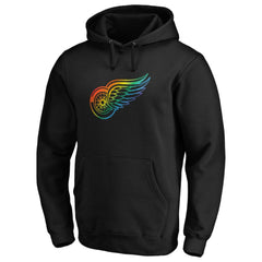 NHL Detroit Red Wings Team Pride Logo Pullover Hoodie - Black