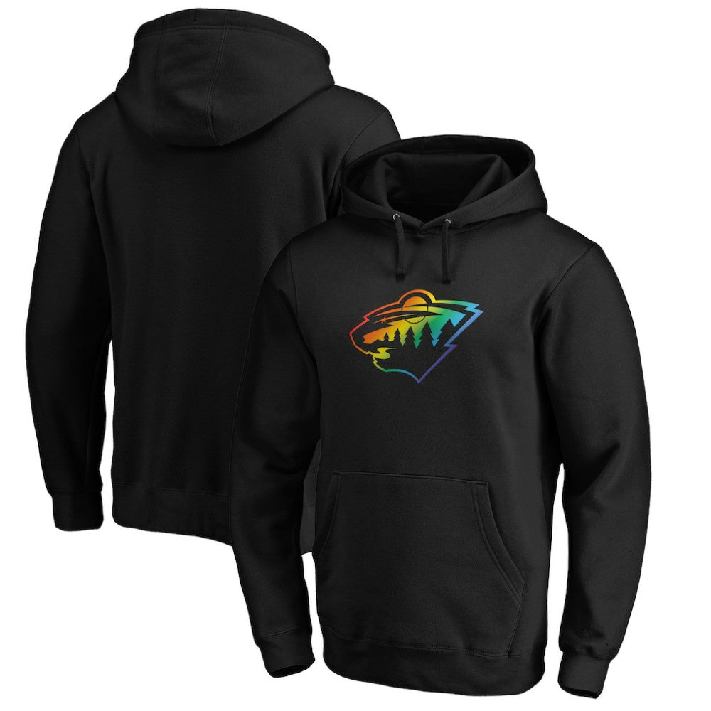 NHL Minnesota Wild Team Pride Logo Pullover Hoodie - Black
