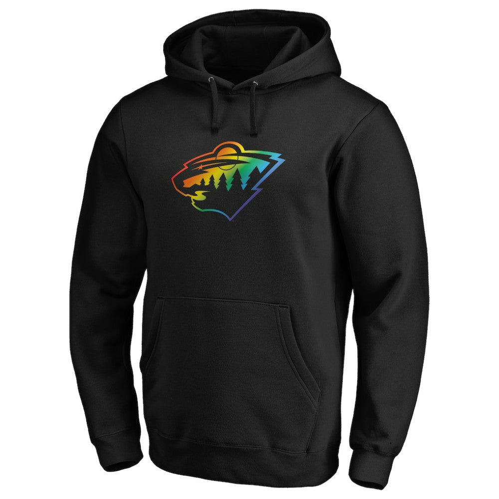 NHL Minnesota Wild Team Pride Logo Pullover Hoodie - Black
