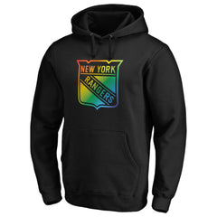 NHL New York Rangers Team Pride Logo Pullover Hoodie - Black