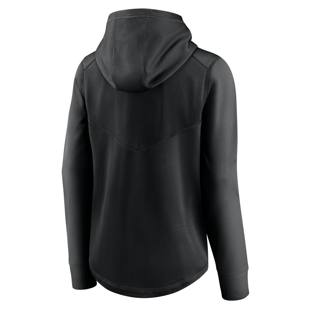 Miami Marlins Nike Women's Authentic Collection Baseball Performance Full-Zip Hoodie - Black Hoodies