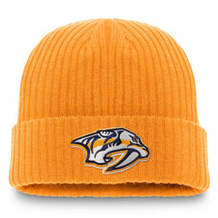NHL Nashville Predators Fanatics Core Primary Logo Cuffed Knit Hat - Gold