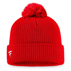 NHL Ottawa Senators Fanatics Core Primary Logo Cuffed Knit Hat with Pom - Red