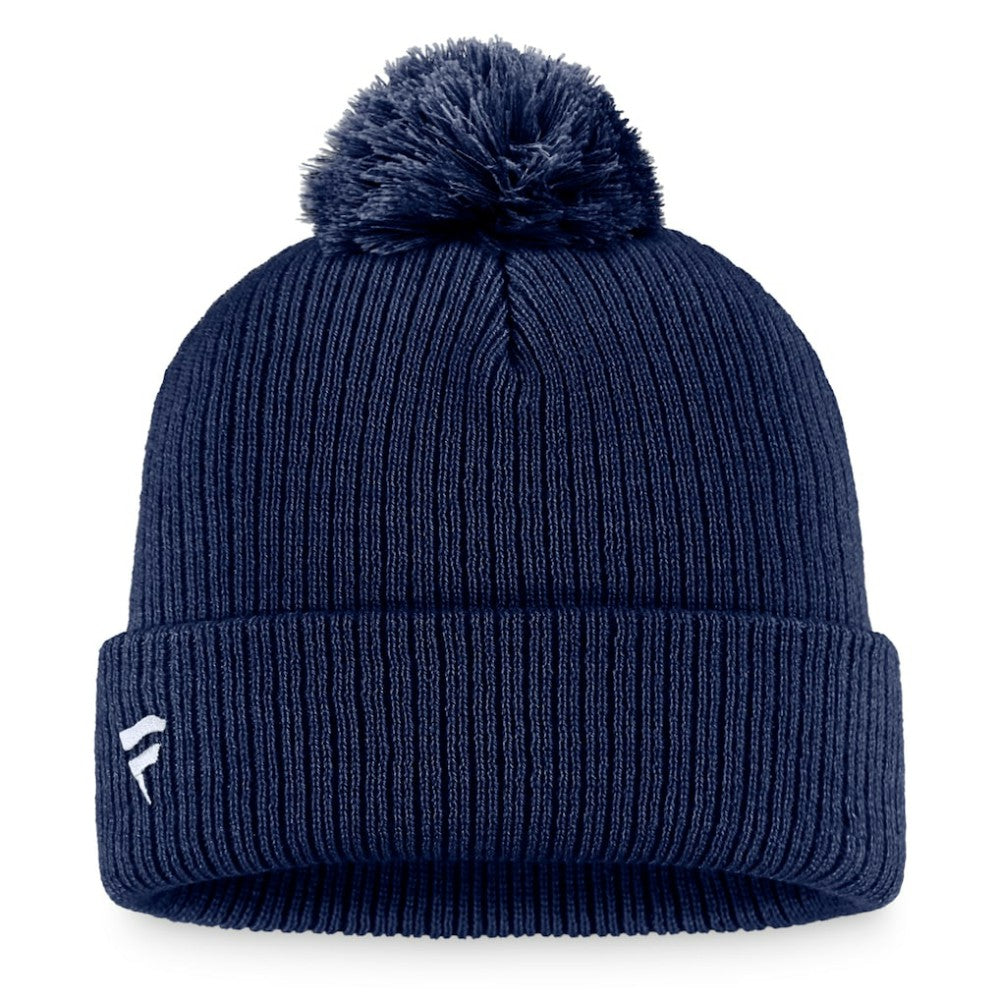 NHL St. Louis Blues Fanatics Primary Logo Cuffed Knit Hat with Pom - Navy