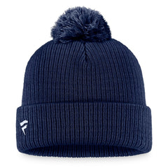 NHL St. Louis Blues Fanatics Primary Logo Cuffed Knit Hat with Pom - Navy