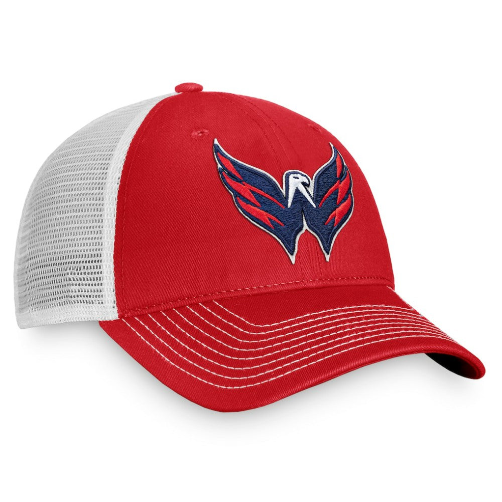 NHL Washington Capitals Fanatics Core Primary Logo Trucker Adjustable Hat - Red/White