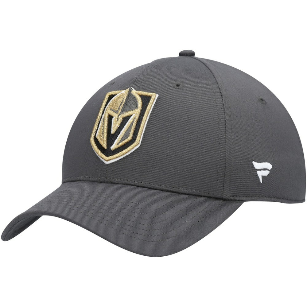 NHL Vegas Golden Knights Fanatics Logo Core Adjustable Hat - Charcoal