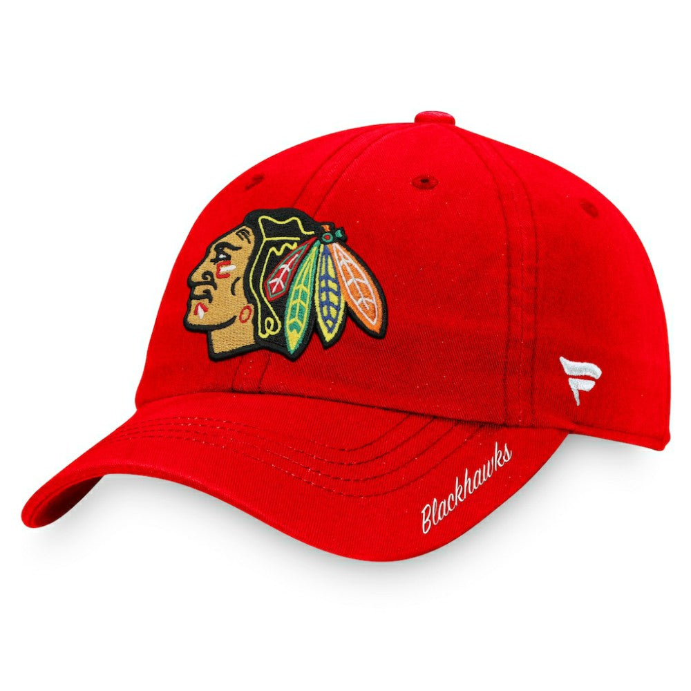 NHL Chicago Blackhawks Fanatics Women's Core Primary Logo Adjustable Hat - Red