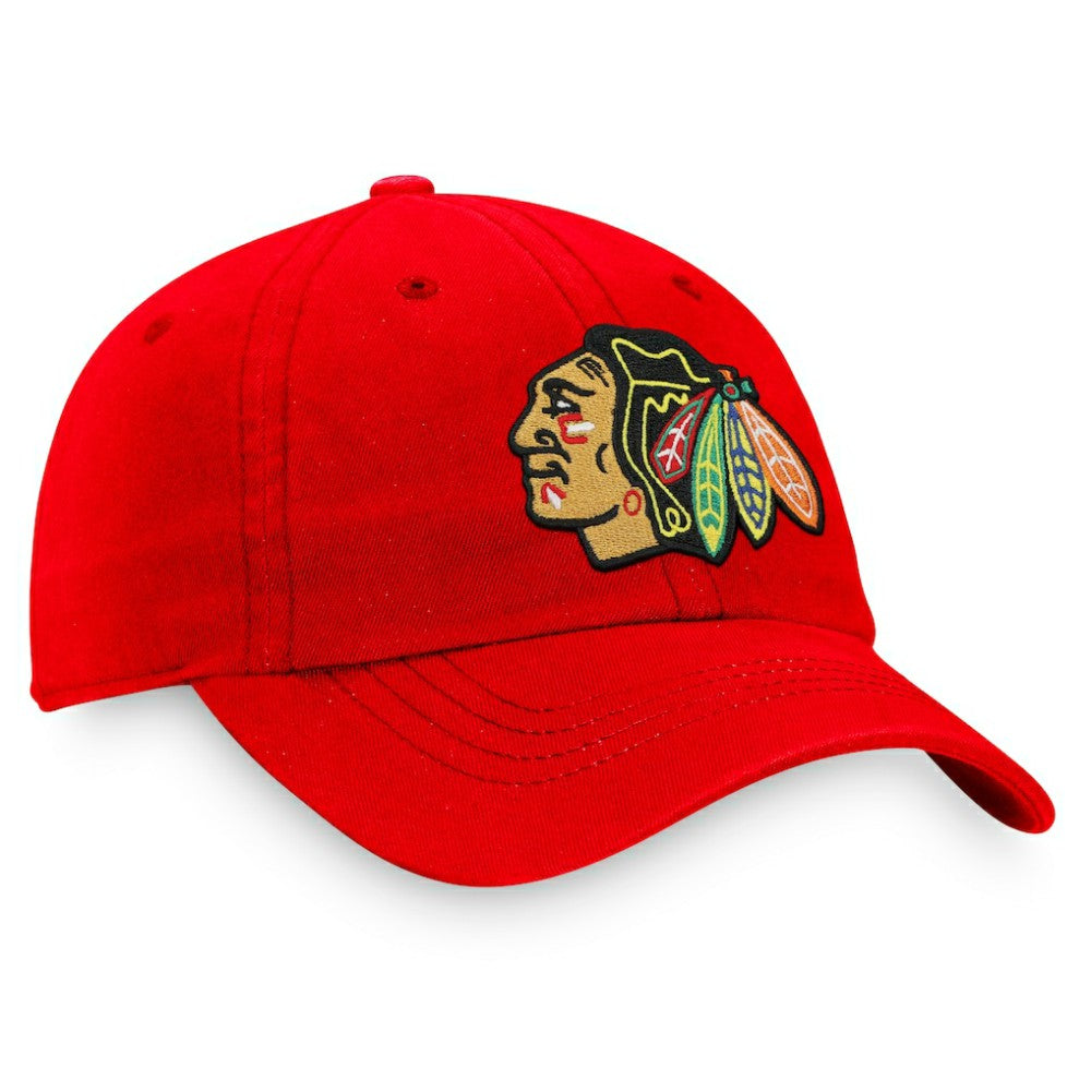 NHL Chicago Blackhawks Fanatics Women's Core Primary Logo Adjustable Hat - Red