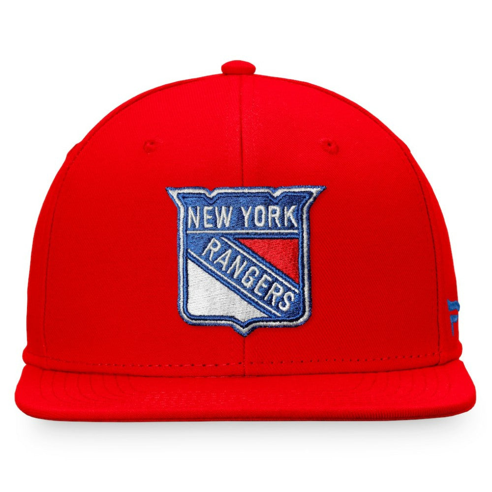 NHL New York Rangers Fanatics Core Primary Logo Fitted Hat - Red