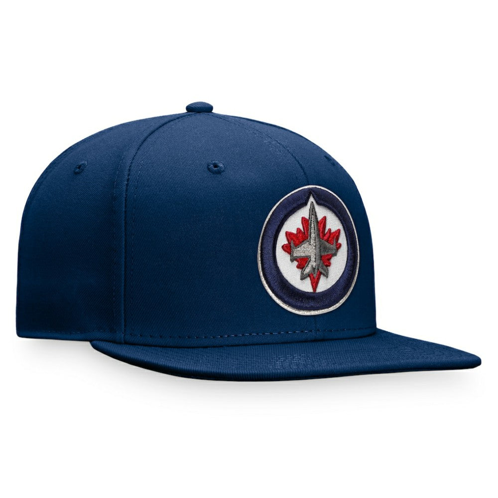 NHL Winnipeg Jets Fanatics Core Primary Logo Fitted Hat - Navy