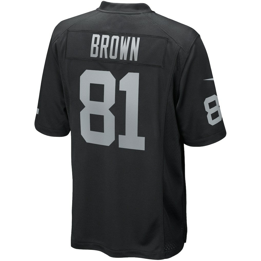 Tim Brown Las Vegas Raiders Game Retired Player Jersey Black