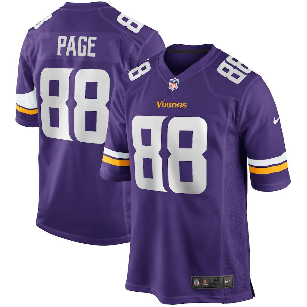 NFL Alan Page Minnesota Vikings Game Retired Player Jersey - Purple