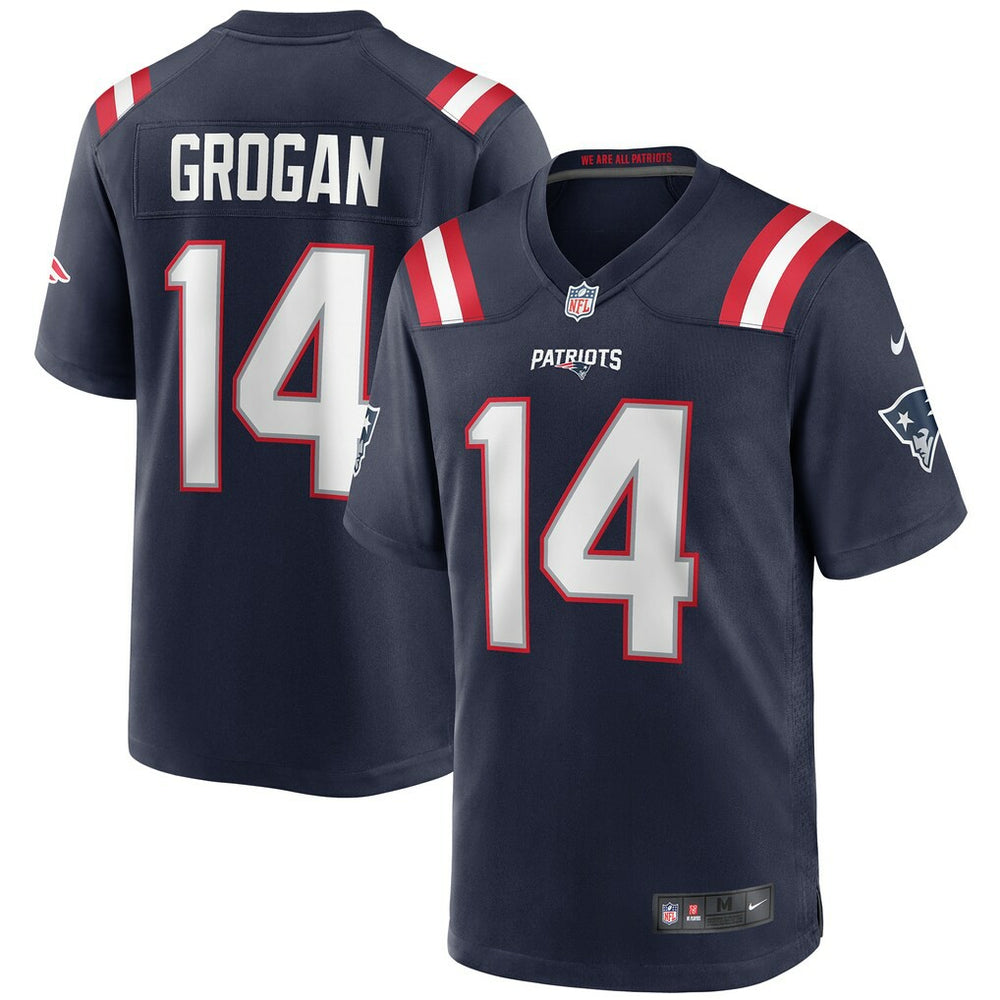NFL Steve Grogan New England Patriots Game Retired Player Jersey - Navy