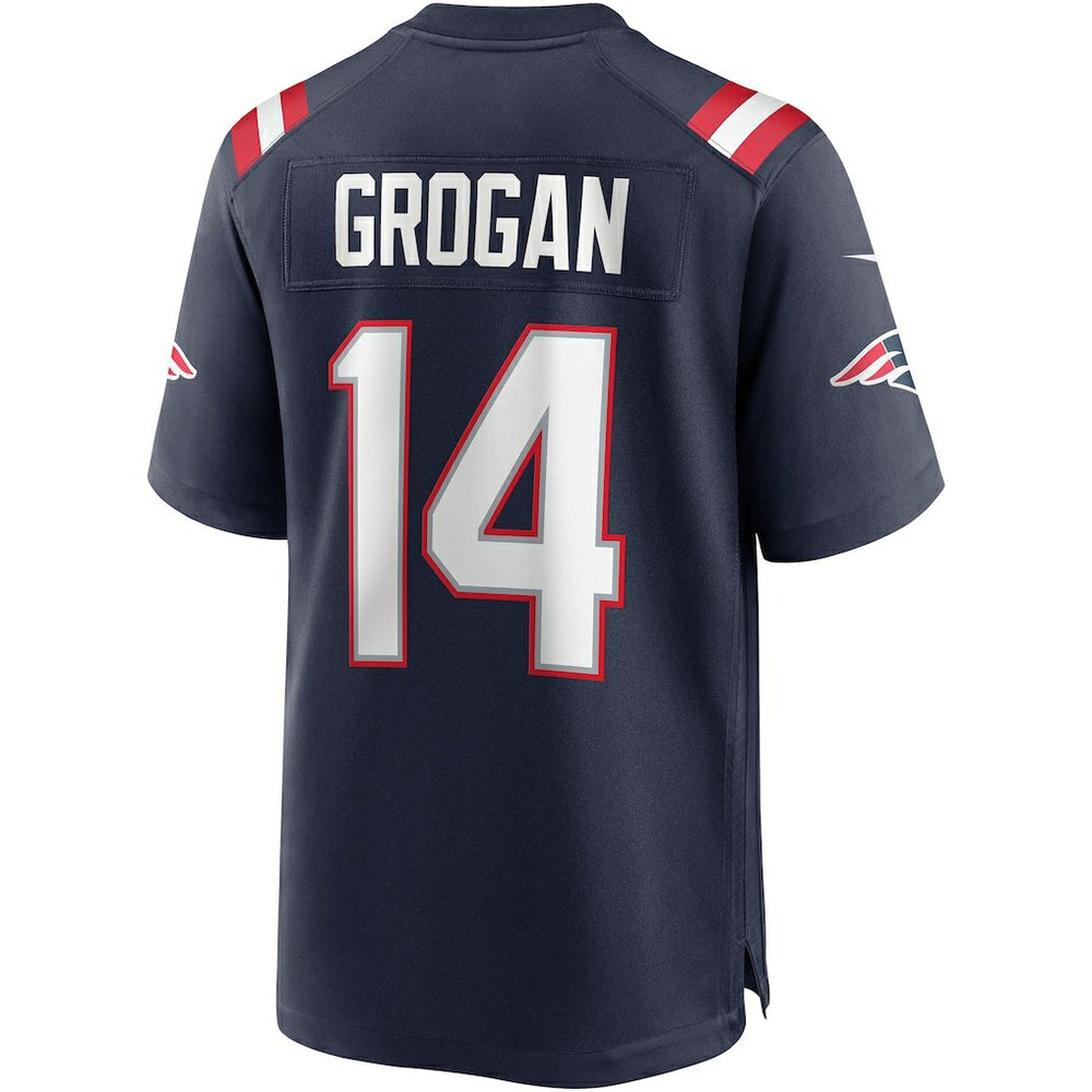 NFL Steve Grogan New England Patriots Game Retired Player Jersey - Navy