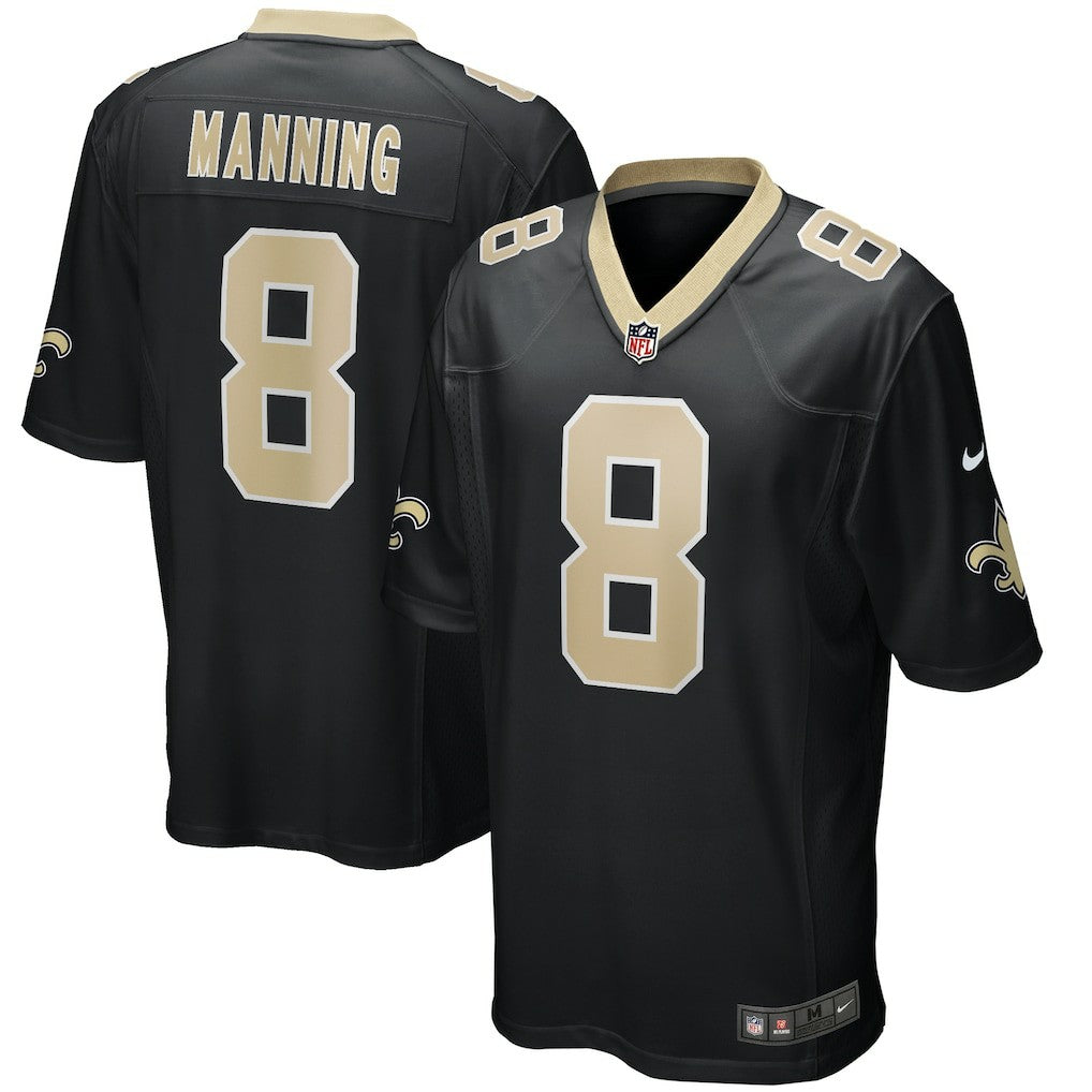 Archie Manning New Orleans Saints Game Retired Player Jersey Black