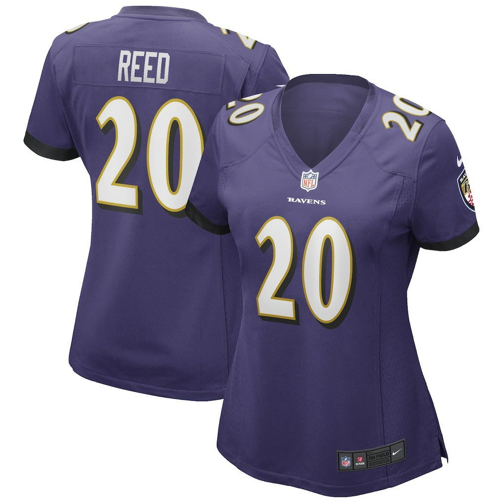 Ed Reed Baltimore Ravens Women's Game Retired Player Jersey Purple