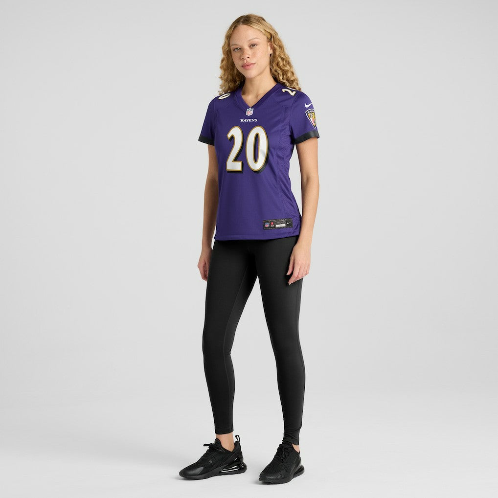 Ed Reed Baltimore Ravens Women's Game Retired Player Jersey Purple
