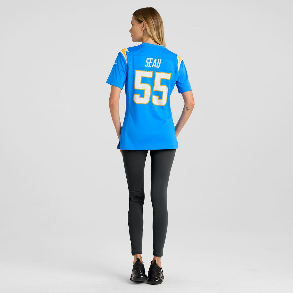 Junior Seau Los Angeles Chargers Women's Game Retired Player Jersey Powder Blue