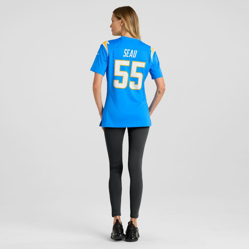 Junior Seau Los Angeles Chargers Women's Game Retired Player Jersey Powder Blue