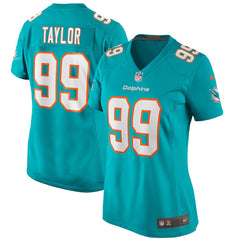 Jason Taylor Miami Dolphins Women's Game Retired Player Jersey Aqua