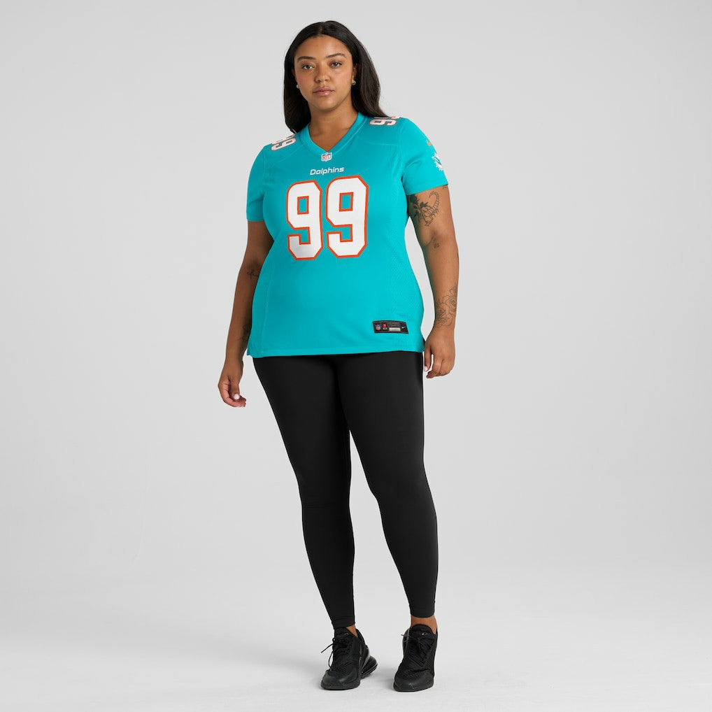 Jason Taylor Miami Dolphins Women's Game Retired Player Jersey Aqua