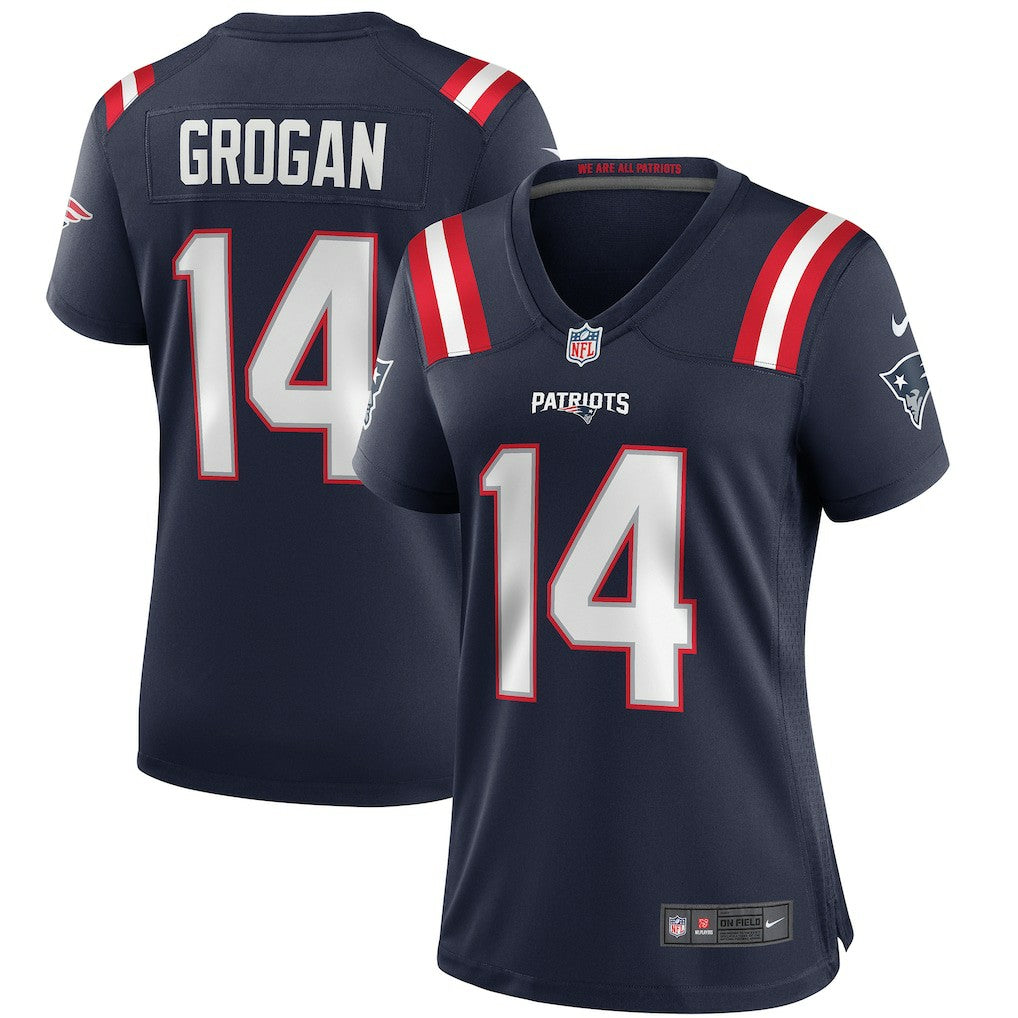 NFL Steve Grogan New England Patriots Women's Game Retired Player Jersey - Navy