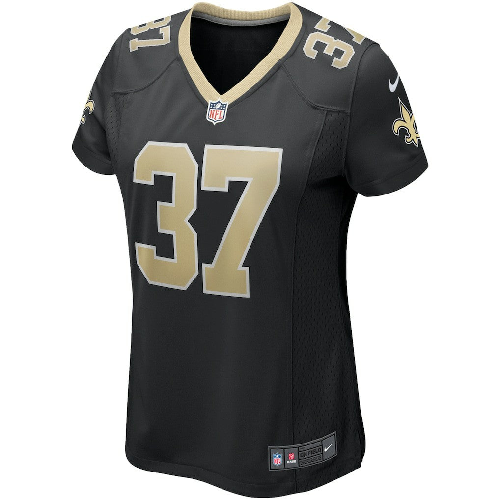 Steve Gleason New Orleans Saints Women's Game Retired Player Jersey Black
