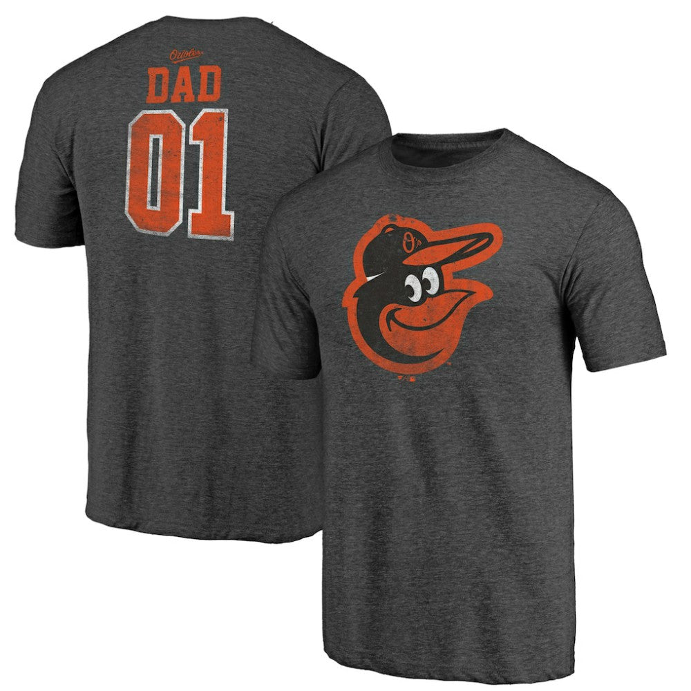 Baltimore Orioles Father's Day Greatest Dad Tri-Blend T-Shirt - Black T-shirts