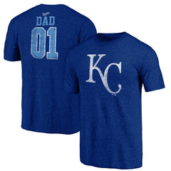 Kansas City Royals Father's Day Greatest Dad Tri-Blend T-Shirt - Royal T-shirts