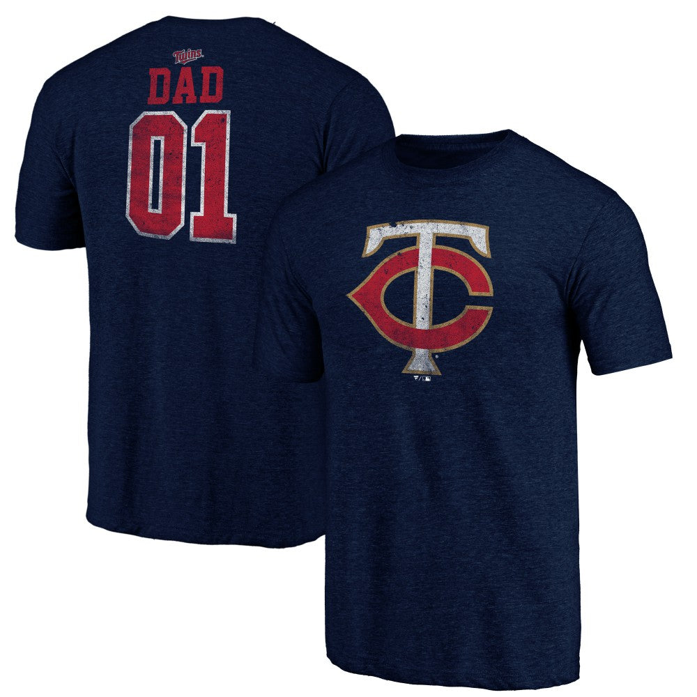 Minnesota Twins Father's Day Greatest Dad Tri-Blend T-Shirt - Navy T-shirts
