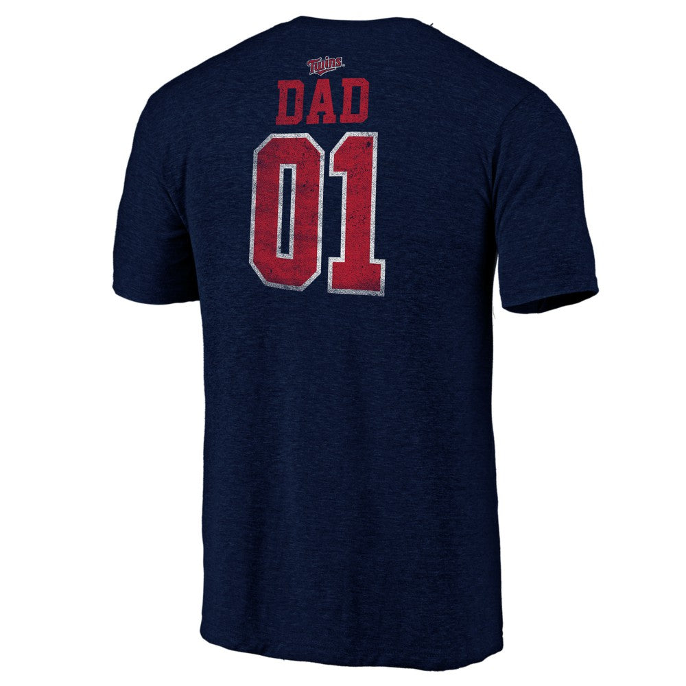 Minnesota Twins Father's Day Greatest Dad Tri-Blend T-Shirt - Navy T-shirts