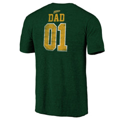 Athletics Father's Day Greatest Dad Tri-Blend T-Shirt - Green T-shirts