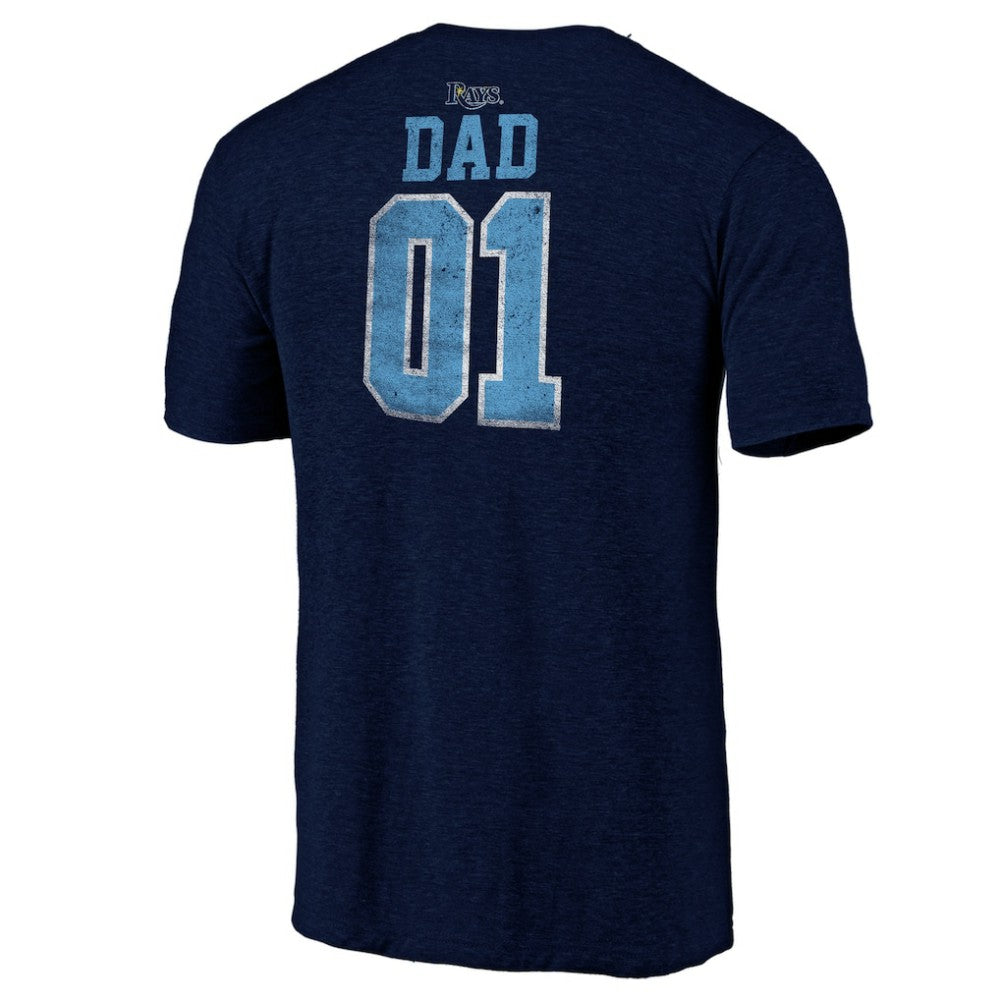 Tampa Bay Rays Father's Day Greatest Dad Tri-Blend T-Shirt - Navy T-shirts