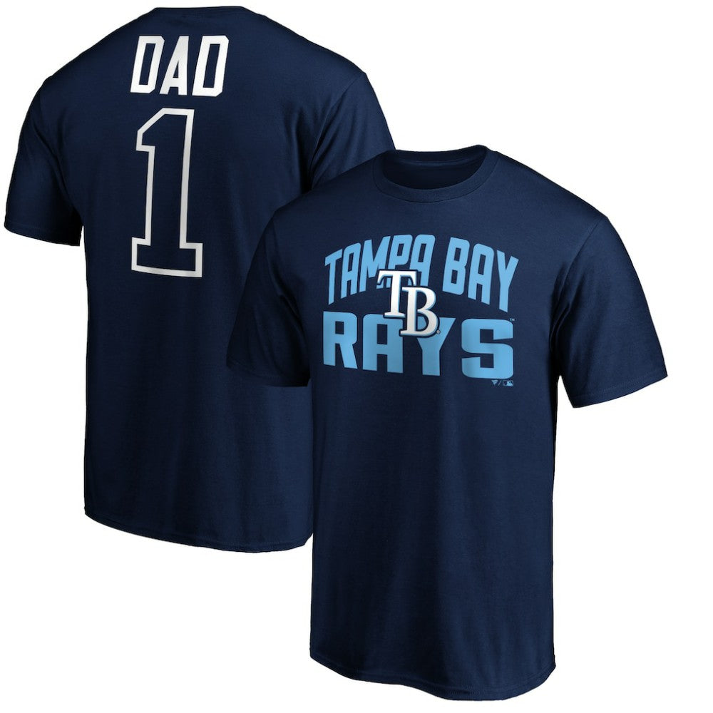 Tampa Bay Rays Father's Day #1 Dad T-Shirt - Navy T-shirts