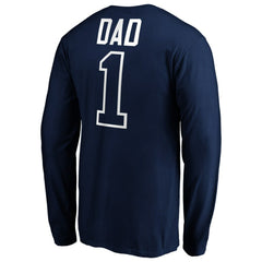 Atlanta Braves Father's Day #1 Dad Long Sleeve T-Shirt - Navy T-shirts