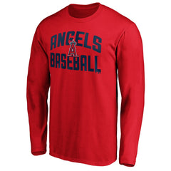 Los Angeles Angels Father's Day #1 Dad Long Sleeve T-Shirt - Red T-shirts