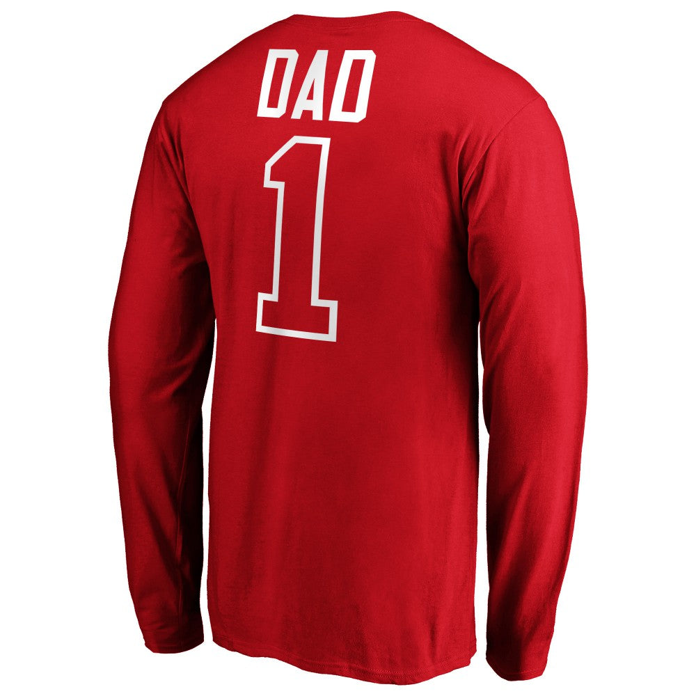 Los Angeles Angels Father's Day #1 Dad Long Sleeve T-Shirt - Red T-shirts