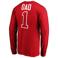 Los Angeles Angels Father's Day #1 Dad Long Sleeve T-Shirt - Red T-shirts
