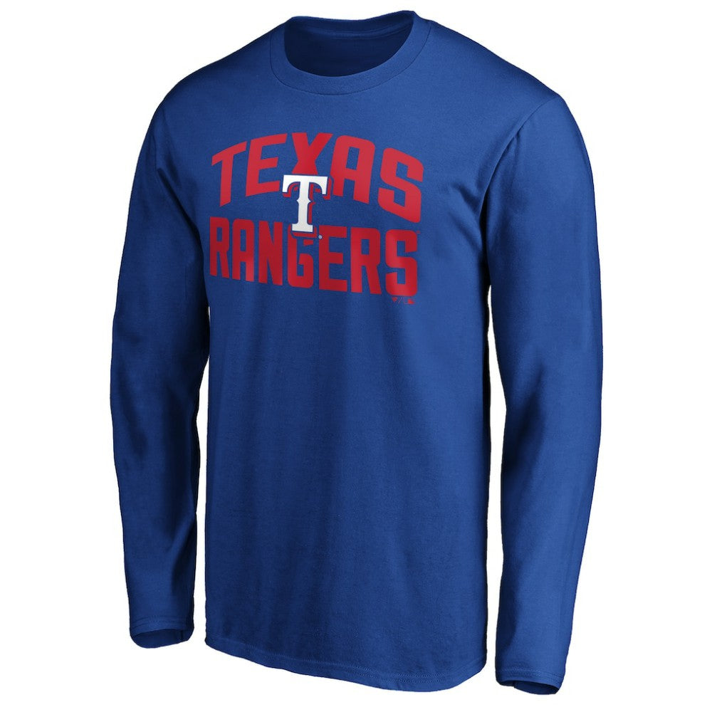 Texas Rangers Father's Day #1 Dad Long Sleeve T-Shirt - Royal T-shirts