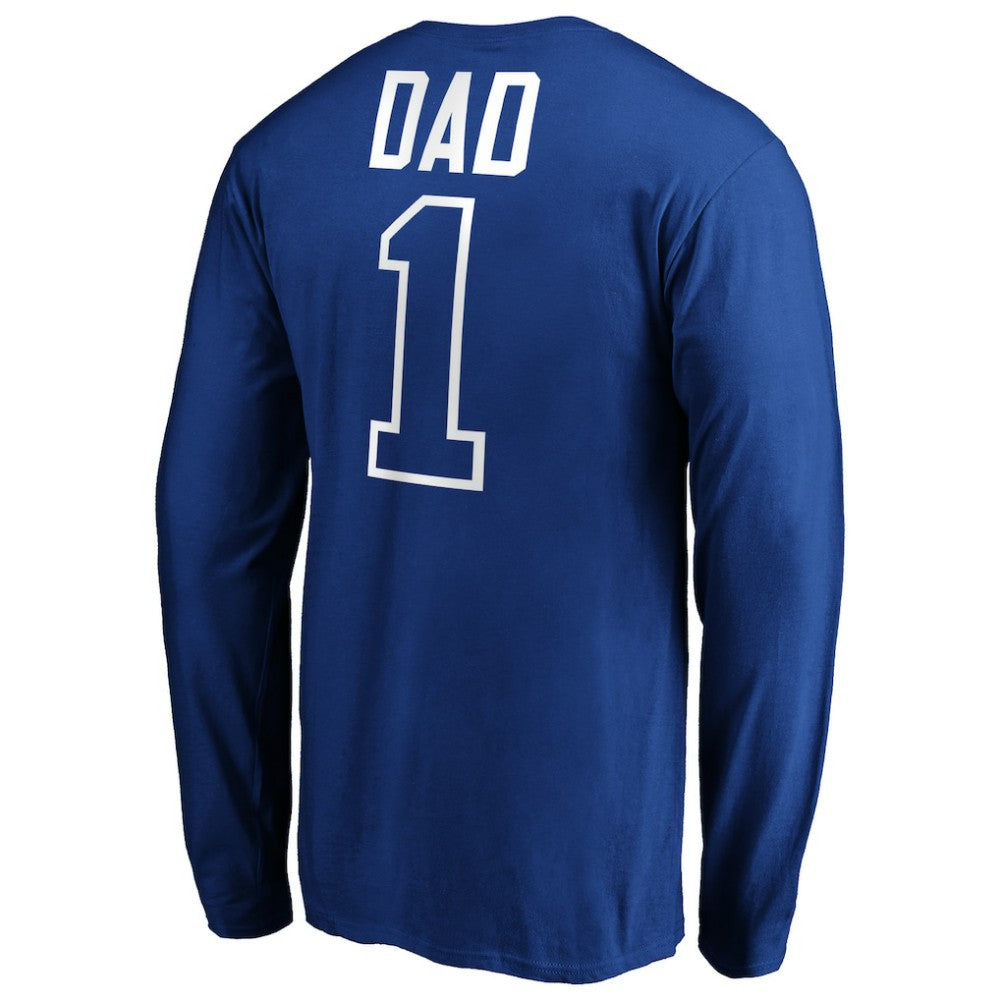 Texas Rangers Father's Day #1 Dad Long Sleeve T-Shirt - Royal T-shirts